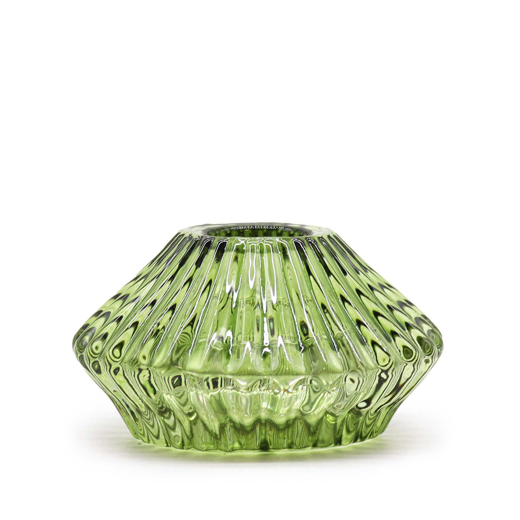 Bougeoir réversible à motif floral pour bougie de table/thé - Jade Garden