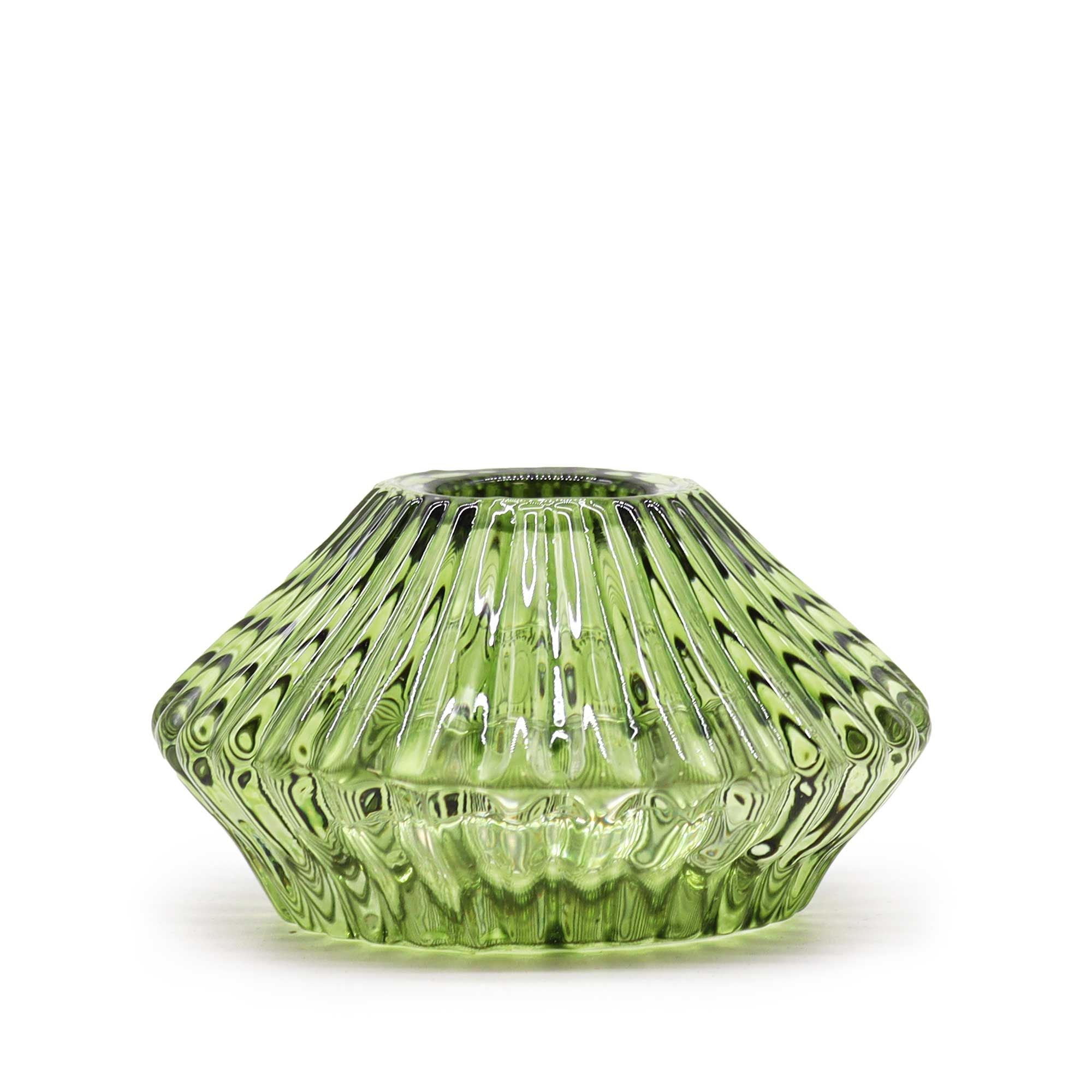 Bougeoir réversible à motif floral pour bougie de table/thé - Jade Garden
