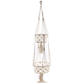 Jardinière en macramé double