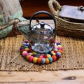 Set de table rond en feutrine multicolore - 20 cm