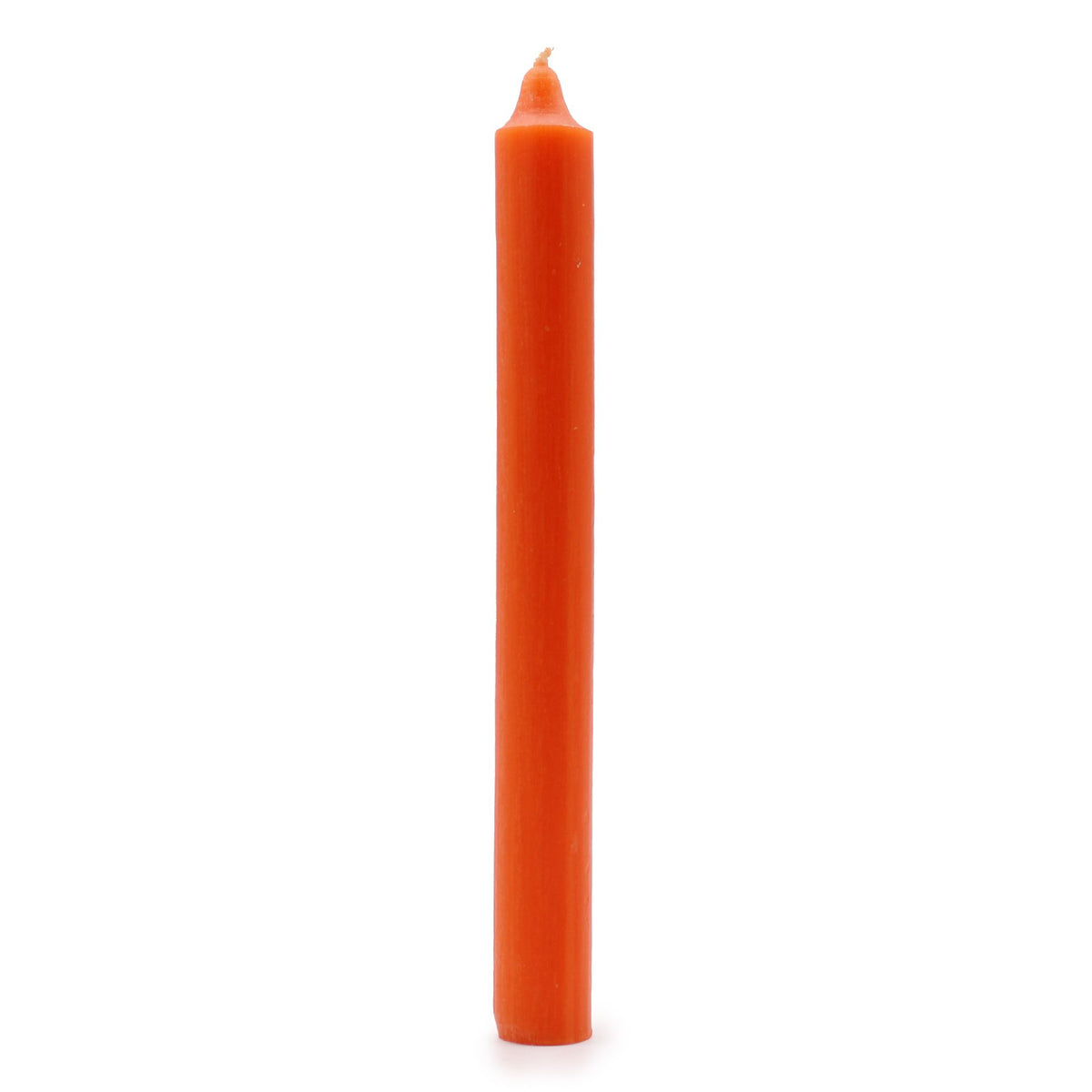 Bougies en vrac de couleur unie - Orange rustique - Lot de 10
