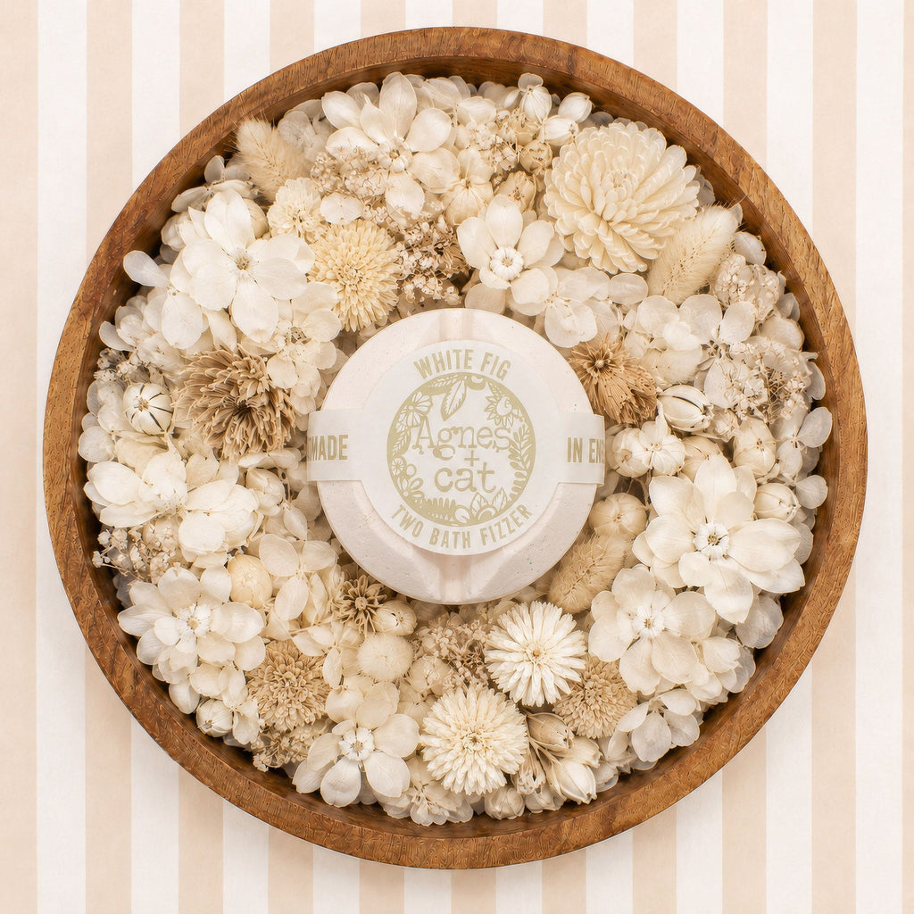 Coffret cadeau de galets de bain effervescents – Baies et figue – Agnes + Cat