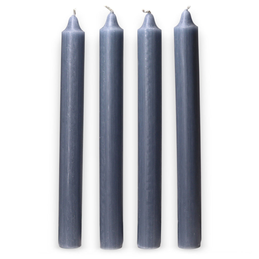 Bougies en vrac de couleur unie - Bleu sarcelle rustique - Lot de 10