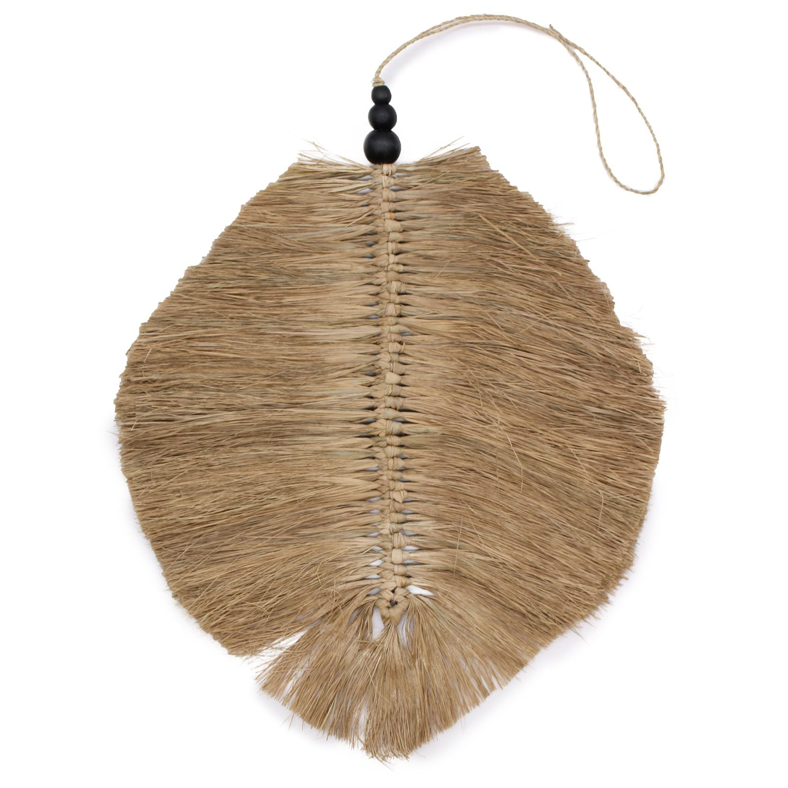 Pendentif feuille de raphia 35 cm