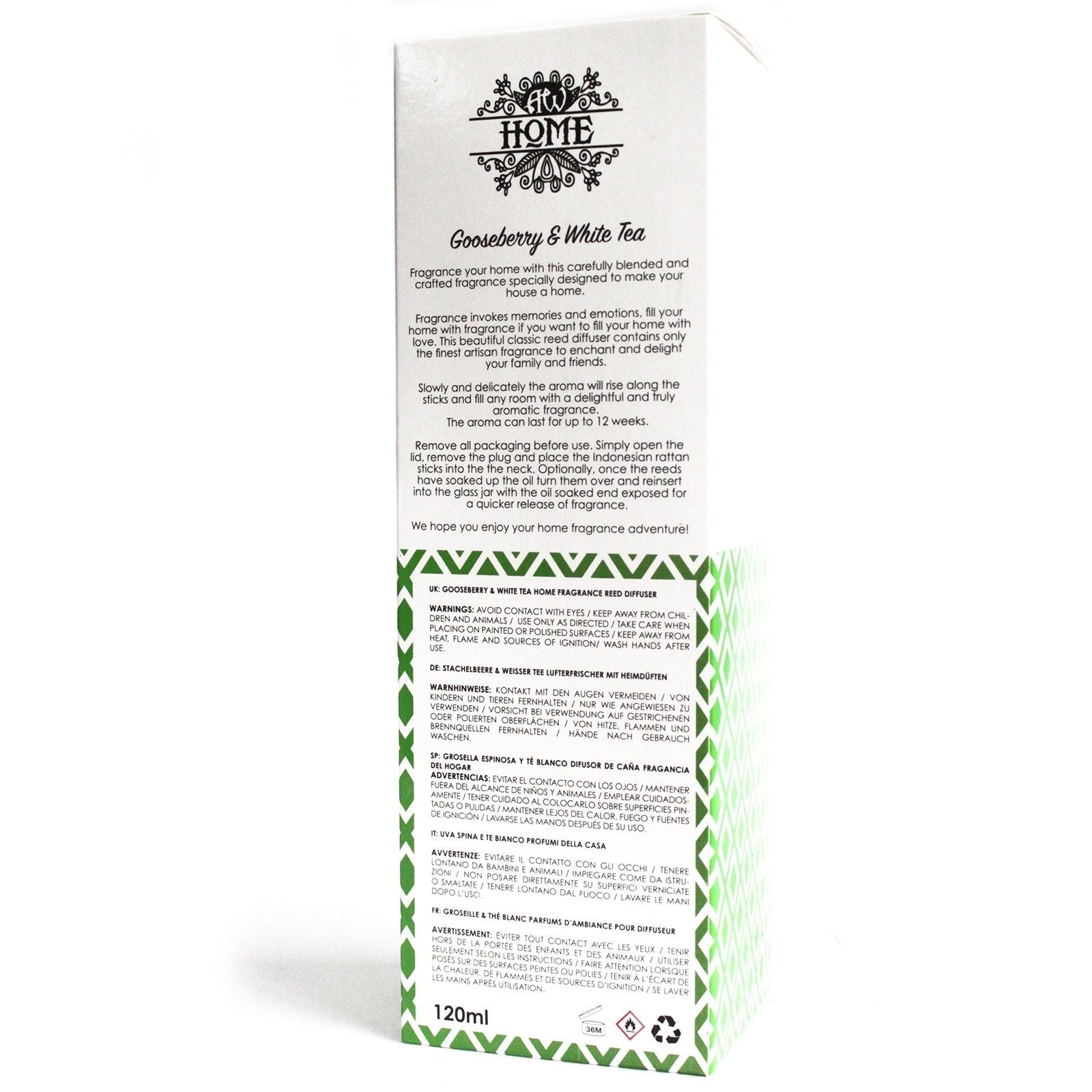 Diffuseur aromatique 120 ml - cassis et thé blanc