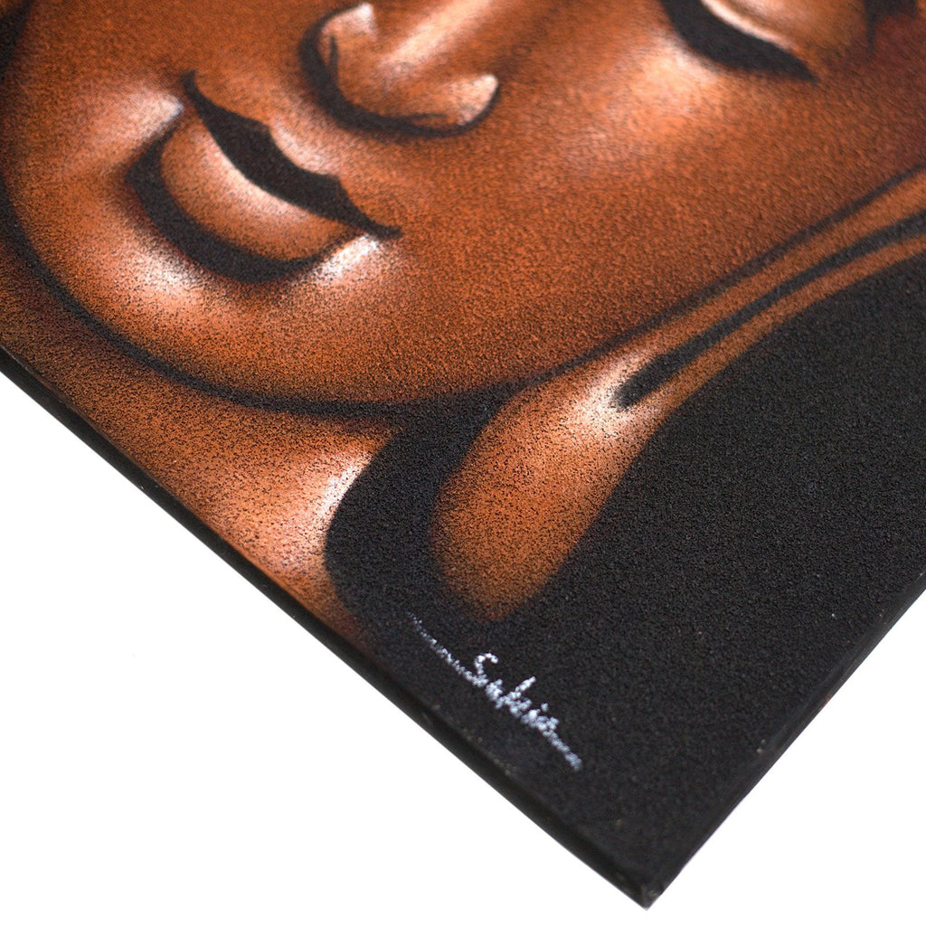 Tableau de Bouddha - Finition cuivre et sable