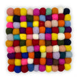 Set de table carré en feutrine multicolore - 20 cm