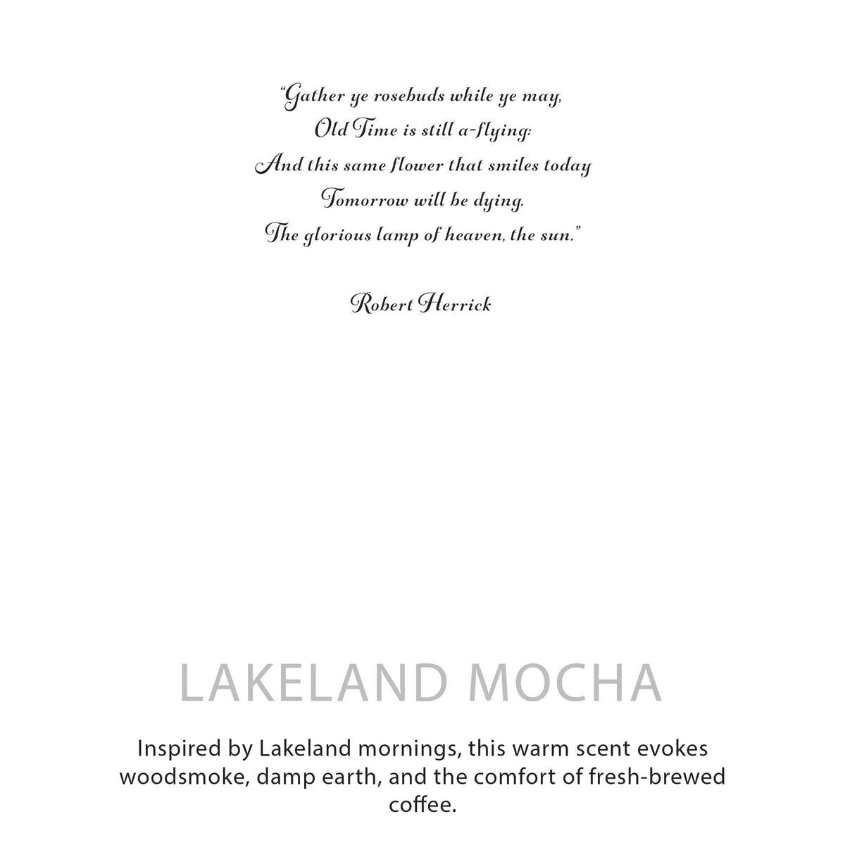 Bougie botanique en cire de soja – Moka du Lakeland – Agnes + Cat