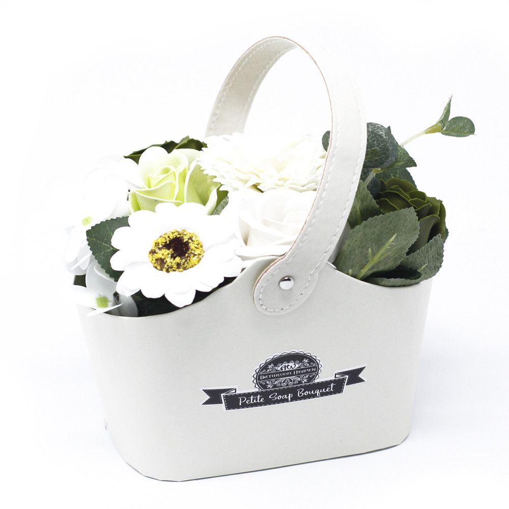 Petit panier style bouquet – vert pastel