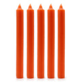 Bougies en vrac de couleur unie - Orange rustique - Lot de 10
