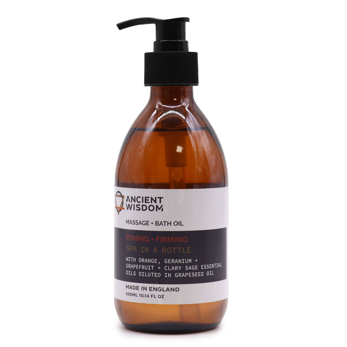 Huile de massage et de bain aux huiles essentielles - Tonifiante et raffermissante 300 ml