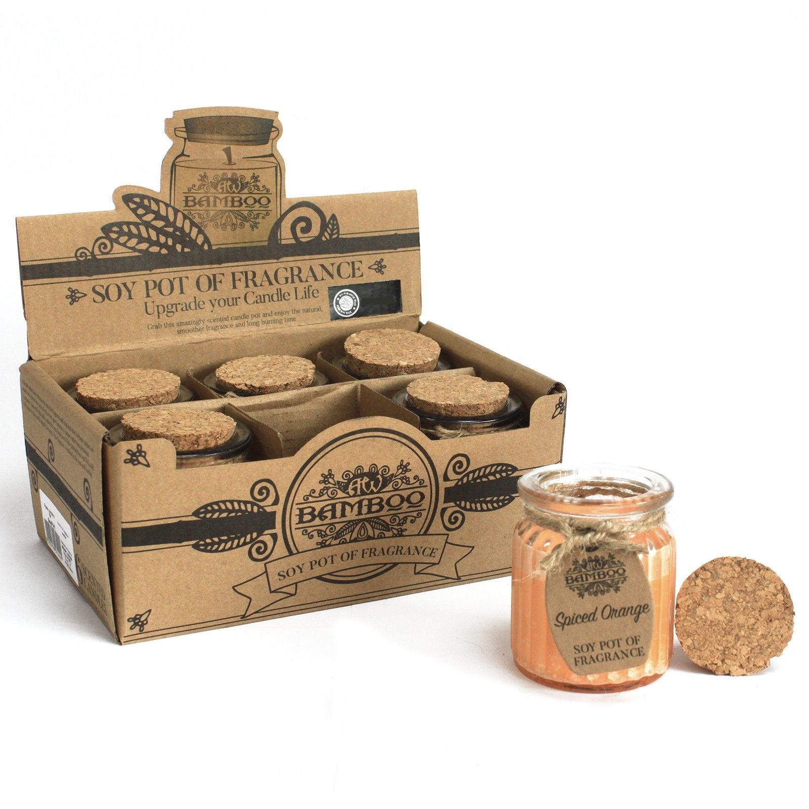 Bougie en pot à la cire de soja - Orange épicée