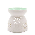 Brûleur à pétrole classique - Motifs floraux et bleus