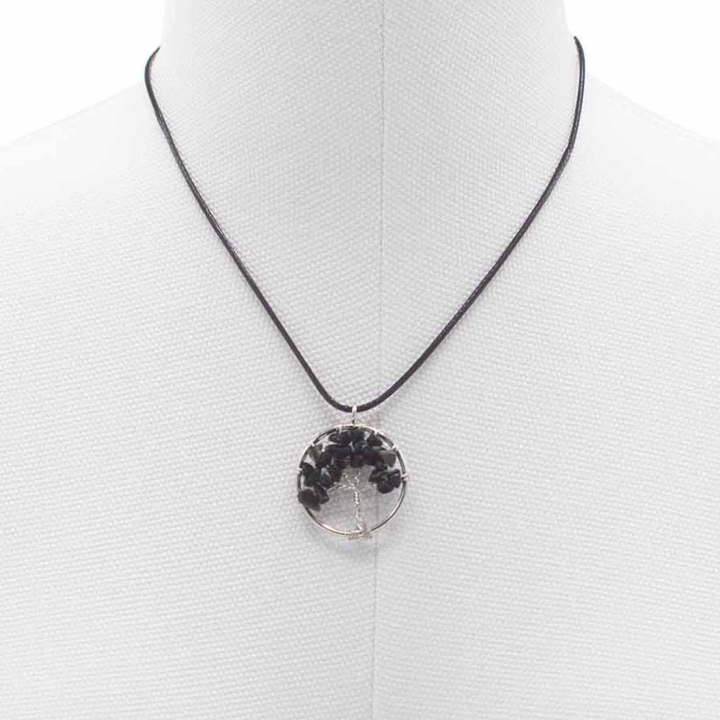 Pendentif Arbre de Vie - Agate Noire