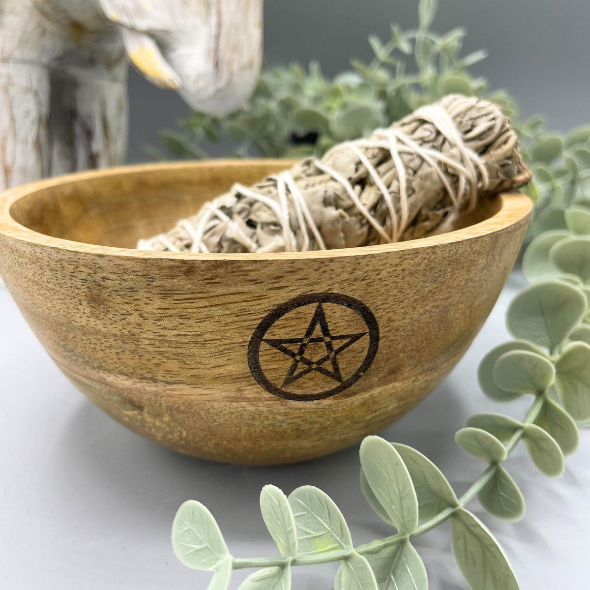 Bol en bois pour offrandes et rituels - Pentagone - 13 x 7 cm