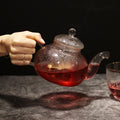 Théière avec infuseur en verre - Forme ronde perle - 800 ml