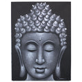 Peinture de Bouddha - Détail d'un brocart gris