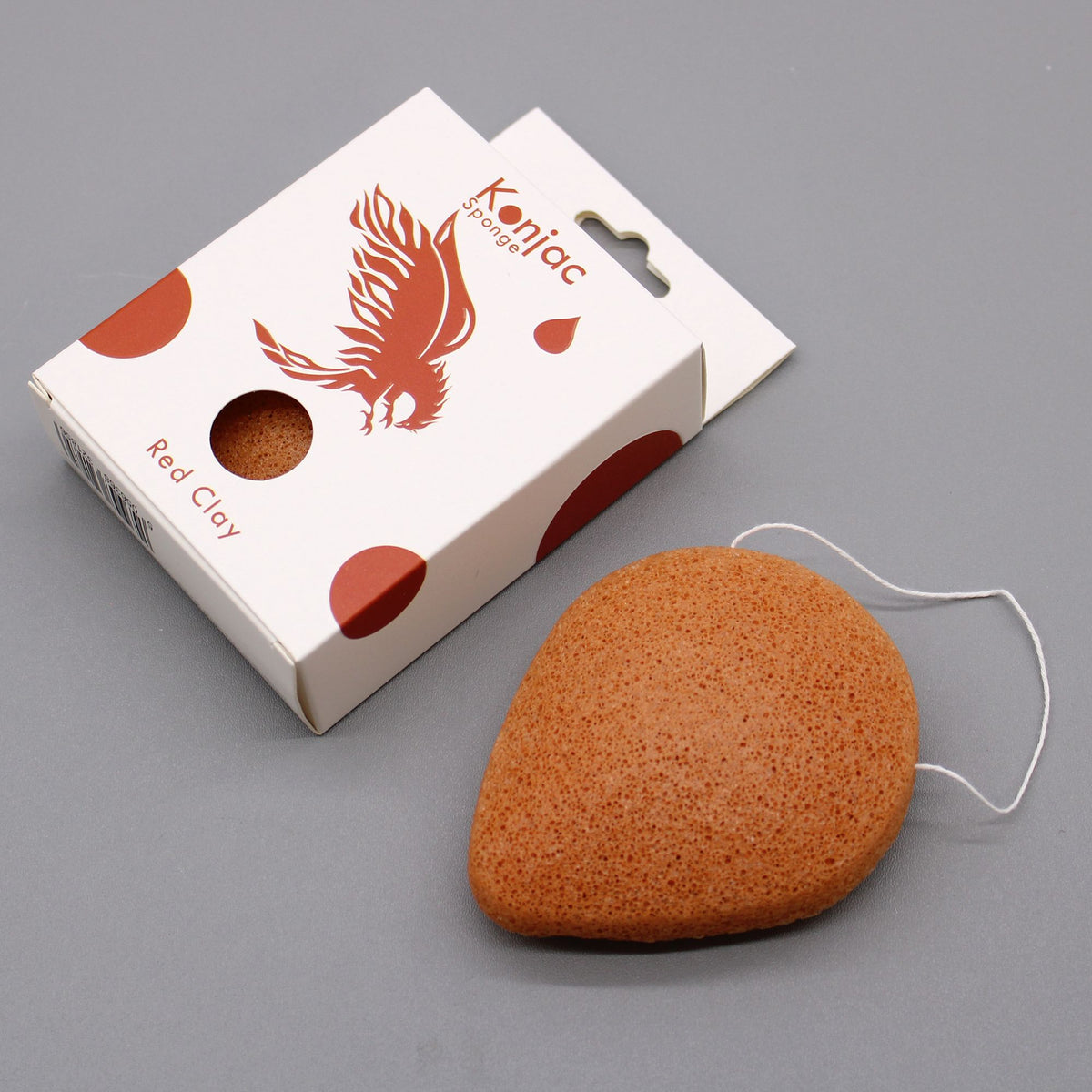 Éponge faciale Konjac - Argile rouge - Rajeunissante