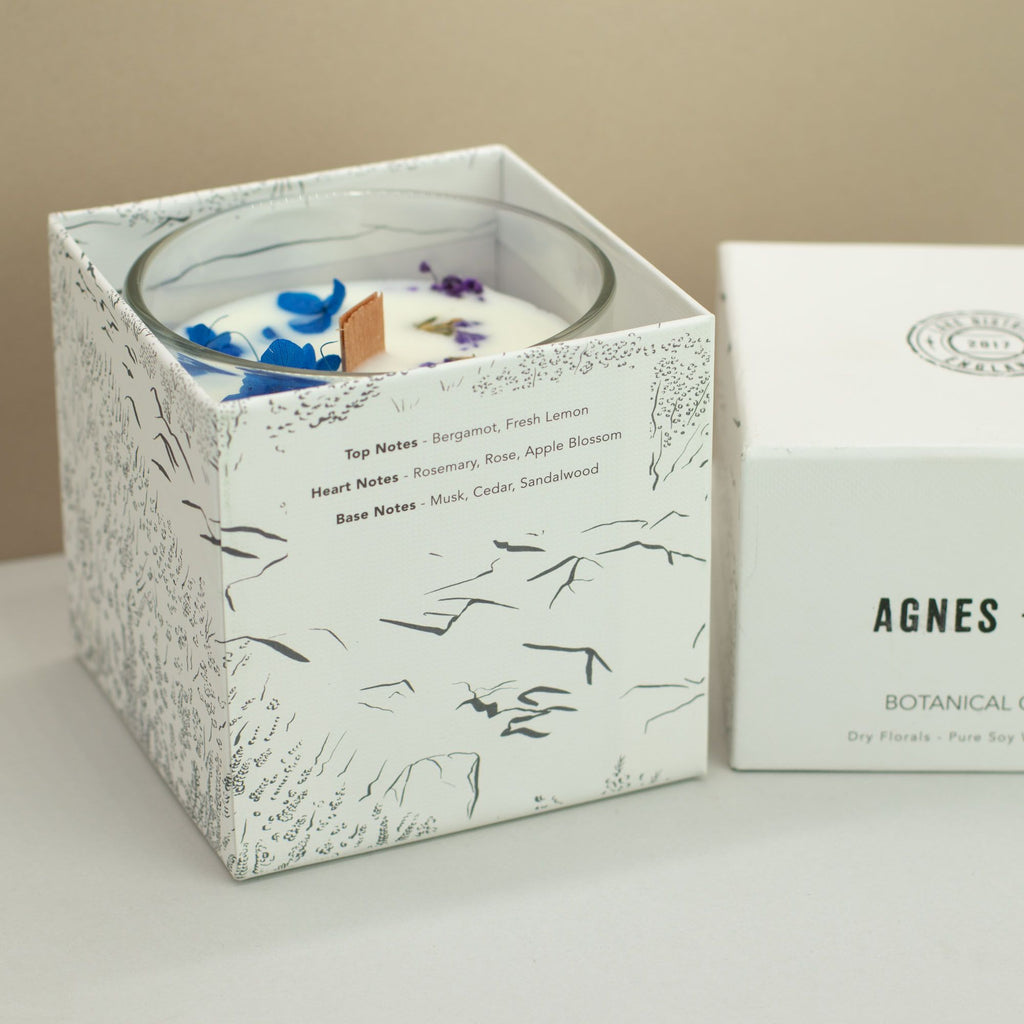 Bougie botanique en cire de soja – Landes – Agnes + Cat