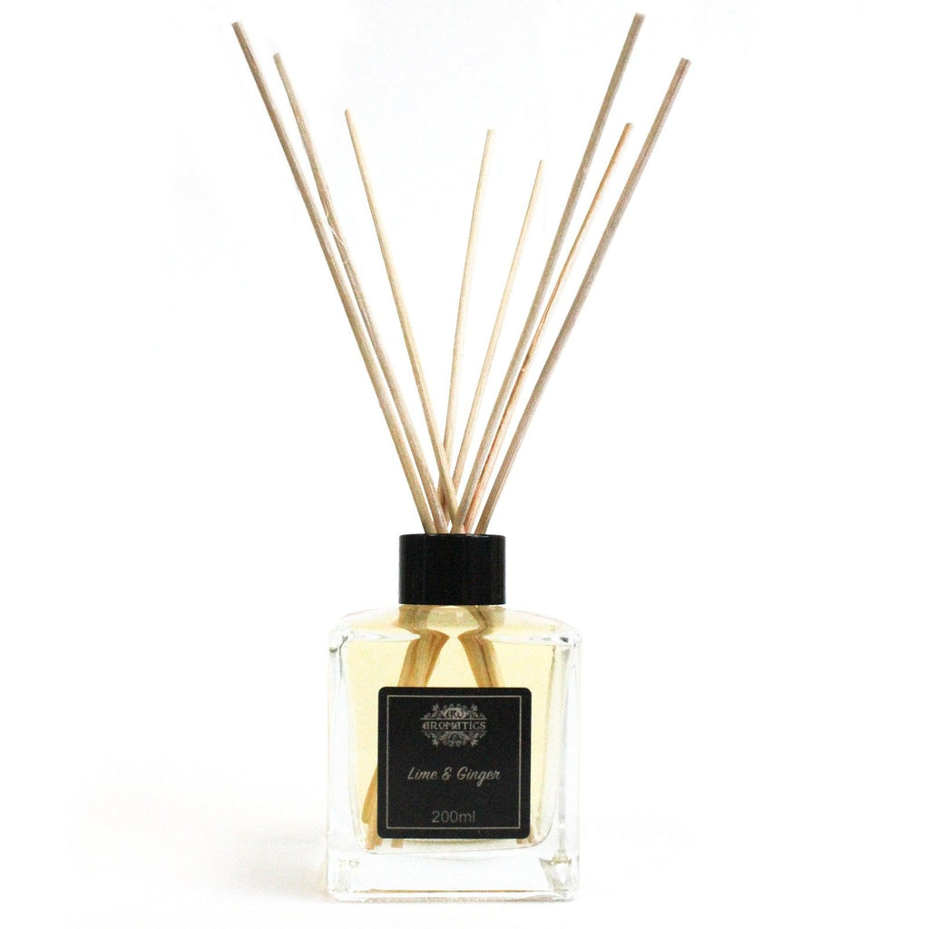 Diffuseur à bâtonnets aux huiles essentielles - Citron vert et gingembre
