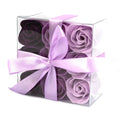 Lot de 9 fleurs en savon - Roses et lavande
