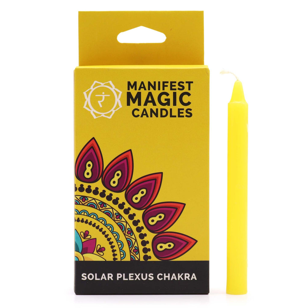 Bougies Manifest Magic (paquet-de-12) - Jaune - Chakra du plexus solaire