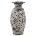 Vase en céramique à motif tourbillonnant - Crème