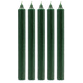 Bougies en vrac de couleur unie - Vert houx rustique - Lot de 10