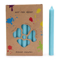 Ensemble de 21 bougies de table unies - Bleu rustique