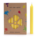 Ensemble de 21 bougies de table couleur unie - Citron rustique