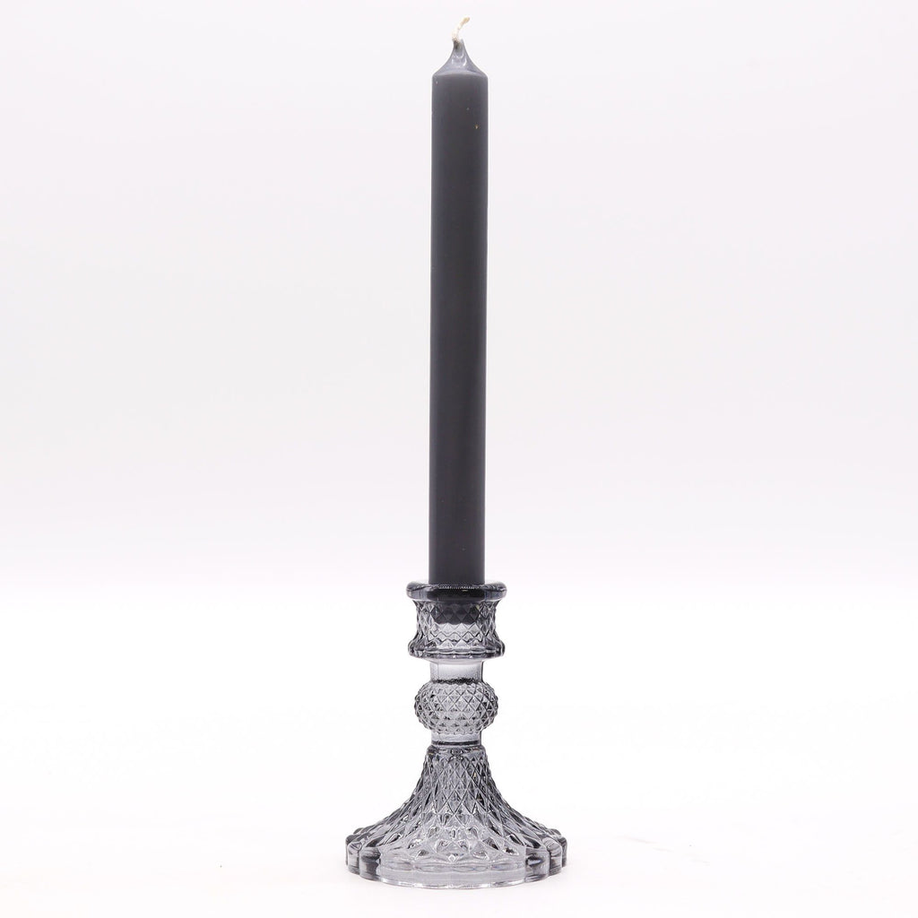Bougeoir de table vintage - Gris nuit