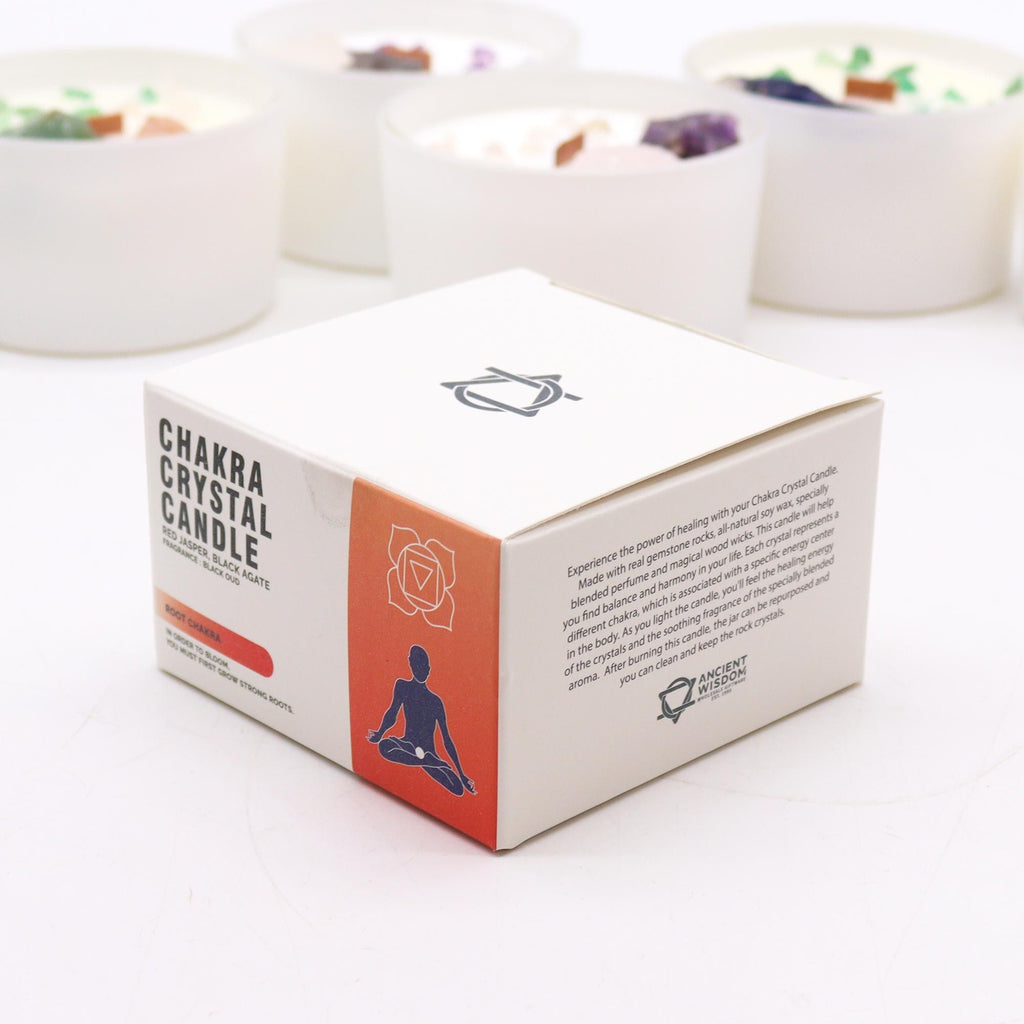 Bougies de cristal Chakra - Chakra racine