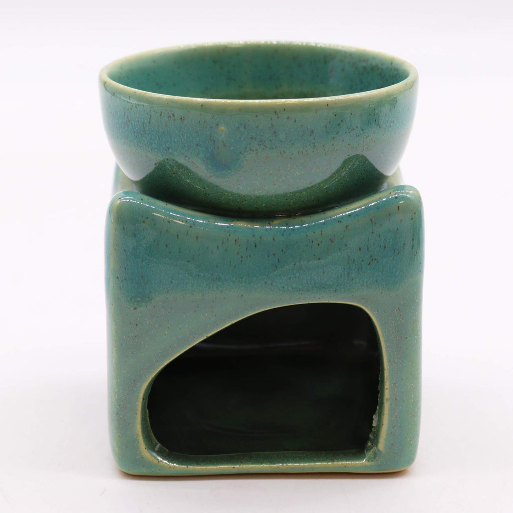Grand brûleur d'huile porte-bonheur en jade