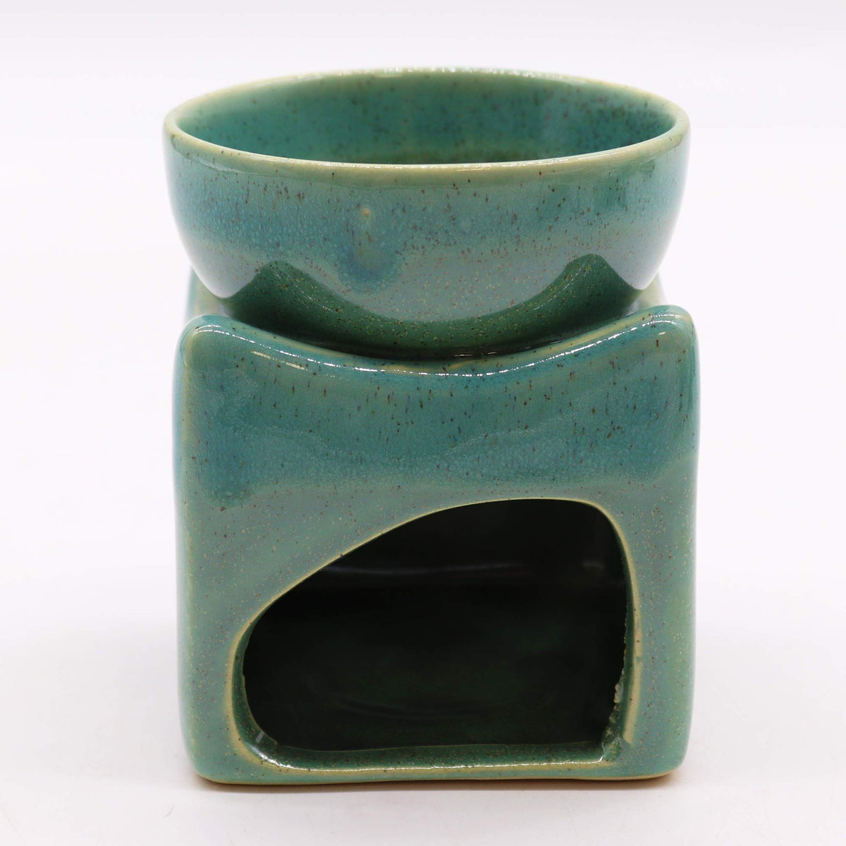 Grand brûleur d'huile porte-bonheur en jade