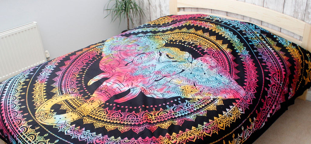 Couverture en coton simple + tapisserie - Hamsa
