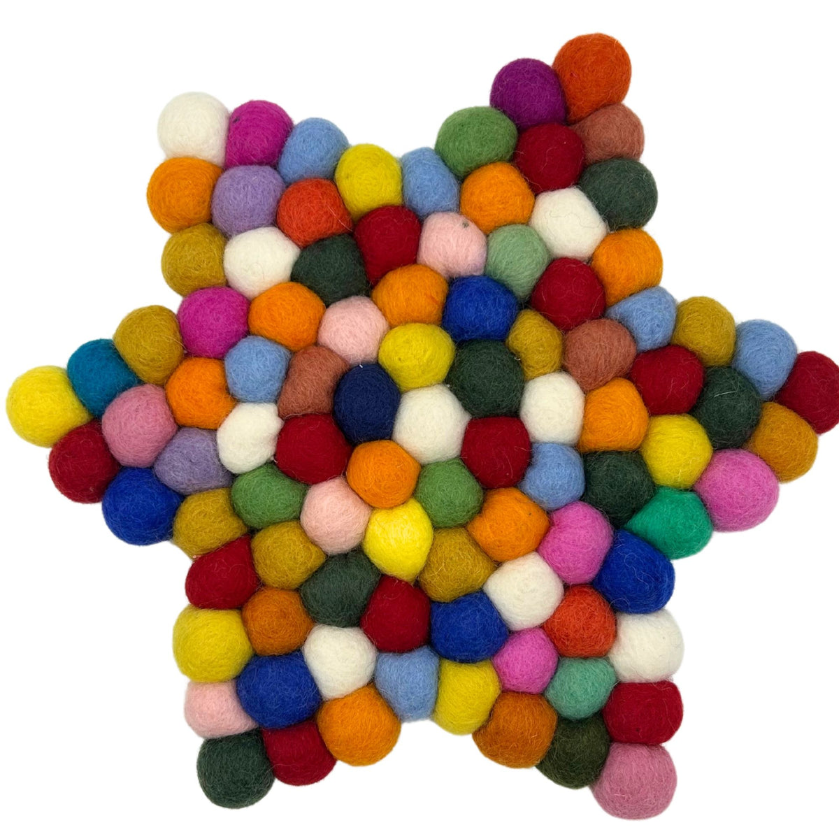 Tapis de table en feutrine en forme d'étoile - 38 x 18 cm, multicolore
