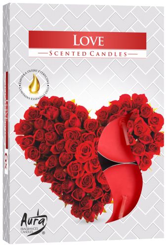 Lot de 6 bougies parfumées « Amour » (1x)