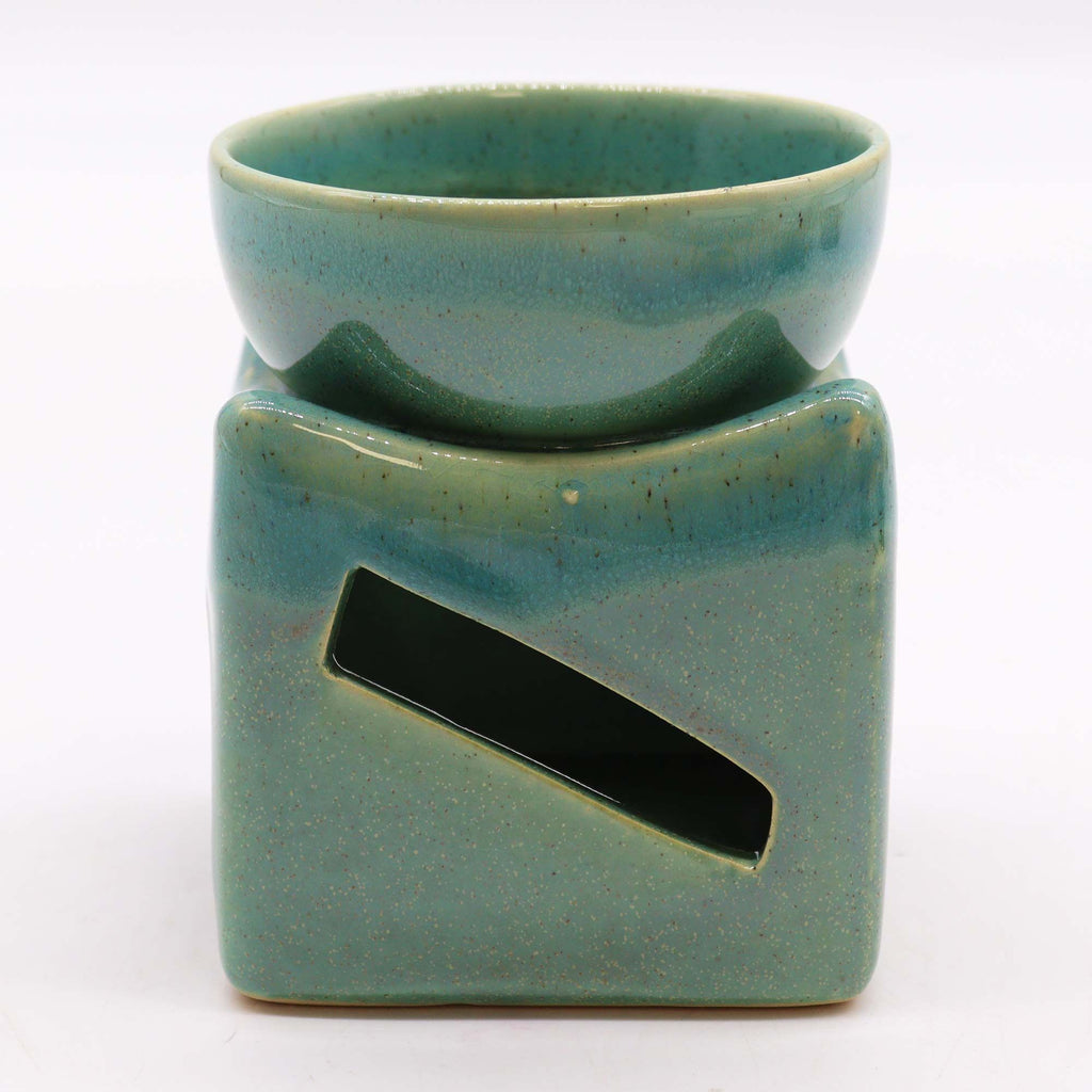 Grand brûleur d'huile porte-bonheur en jade
