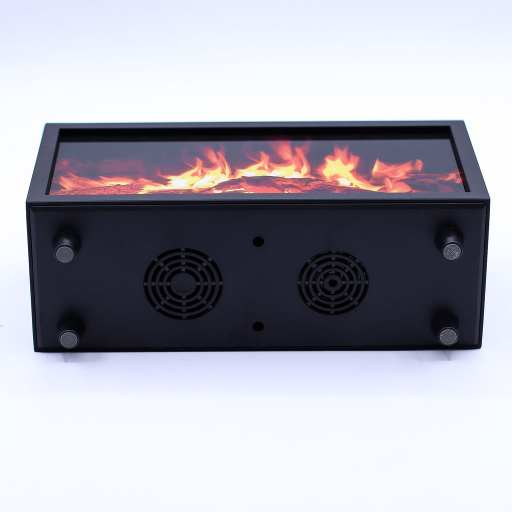 Diffuseur d'arômes avec effet flamme et chants d'oiseaux - USB noir - Couleurs changeantes