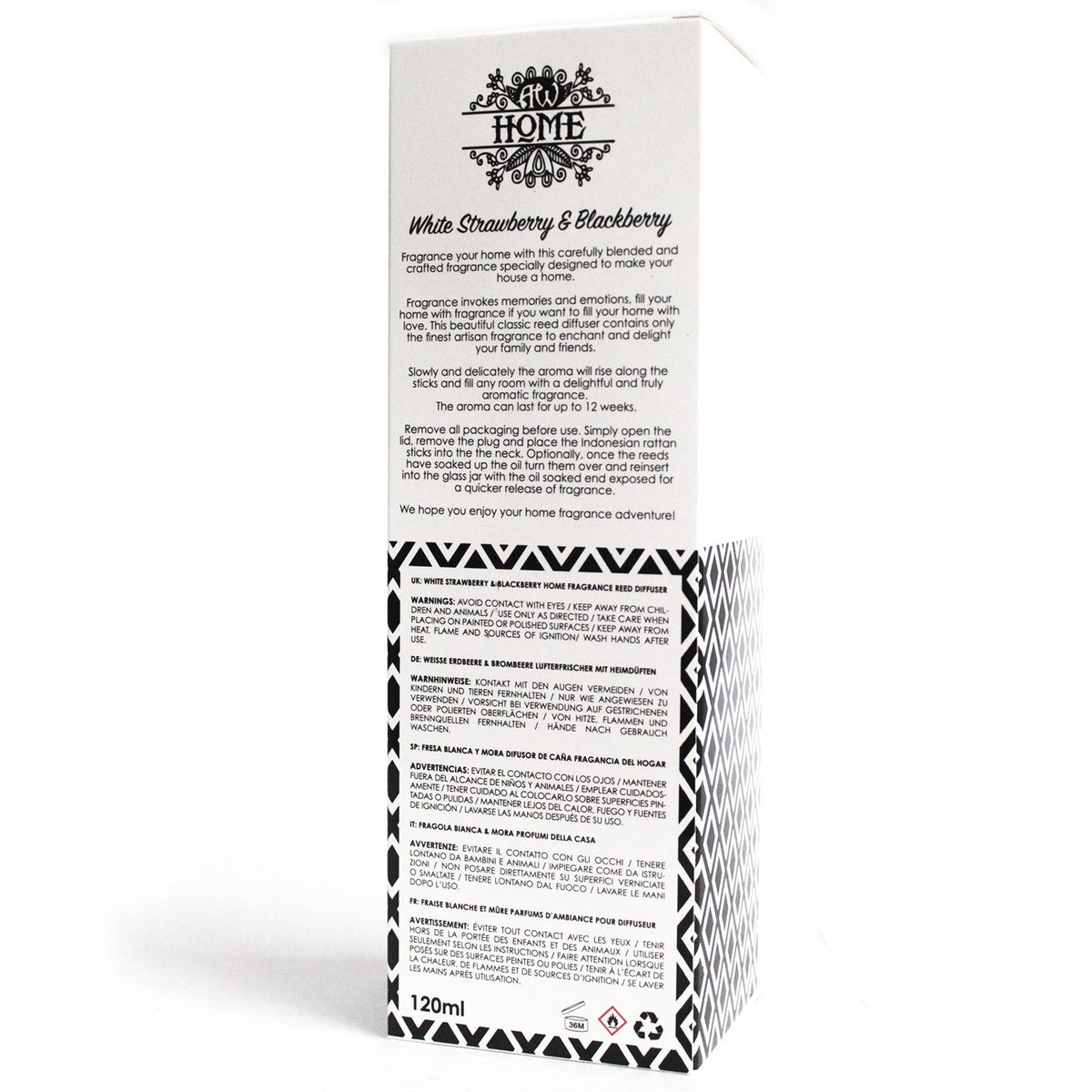 Diffuseur aromatique 120 ml - fraise blanche et framboise