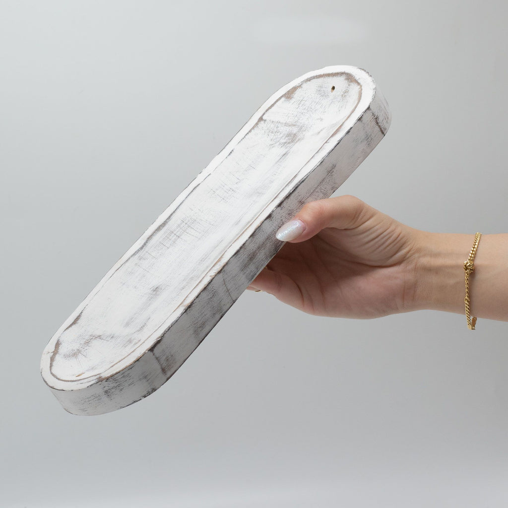 Grand porte-encens 30 x 10 cm - Blanchi classique