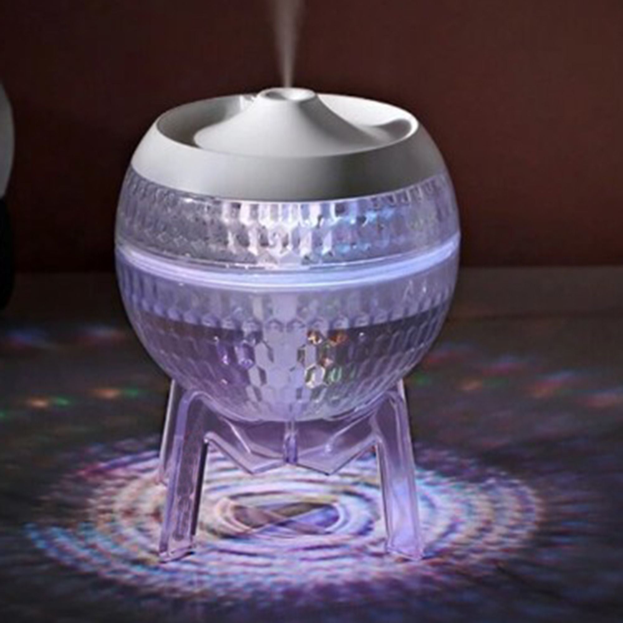 Diffuseur transparent Mondo Planet - USB - Changement de couleur (lumière vers le bas)