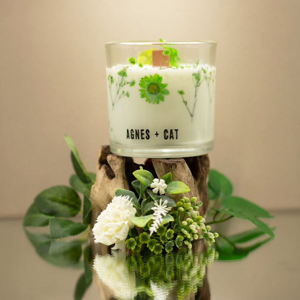 Bougie botanique en cire de soja – Fellberry – Agnes + Cat