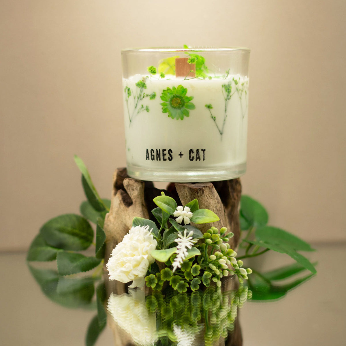 Bougie botanique en cire de soja – Fellberry – Agnes + Cat