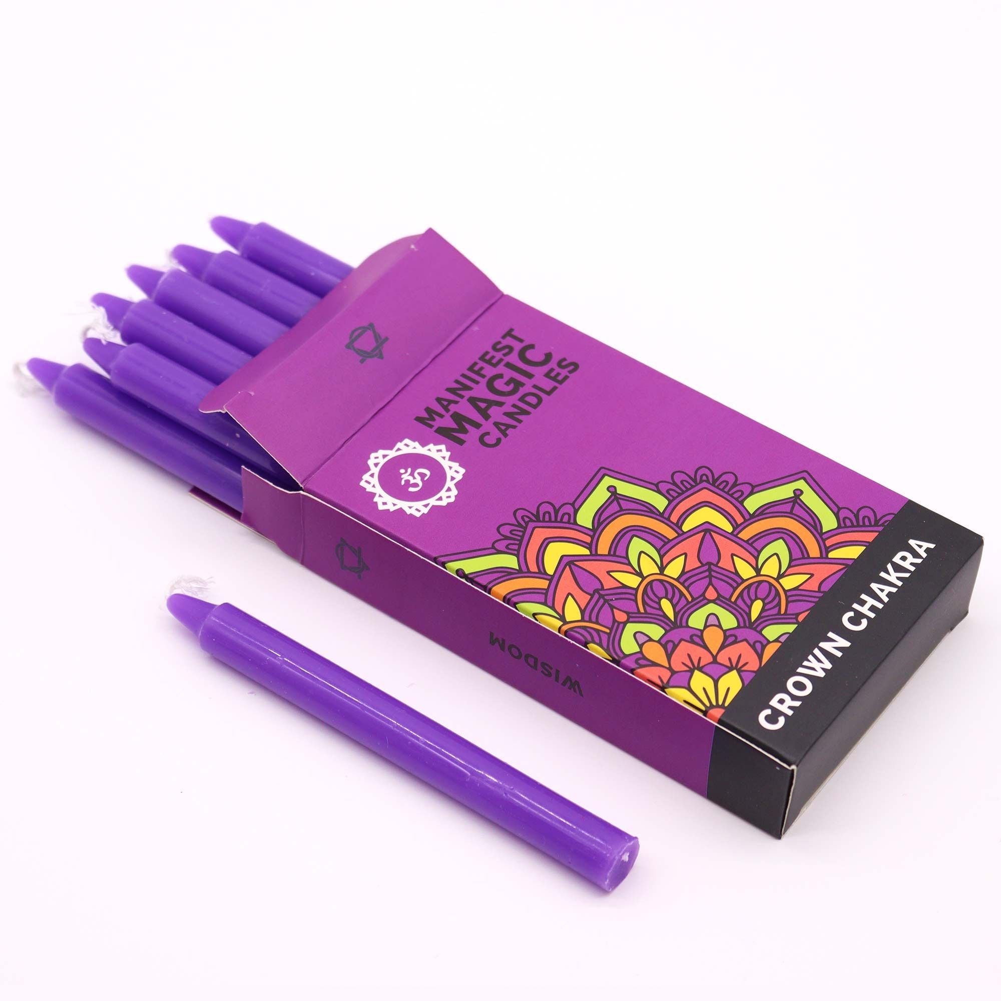 Bougies Manifest Magic (paquet de 12) - Violet - Chakra Couronne