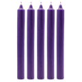 Bougies en vrac de couleur unie - Violet rustique - Lot de 10