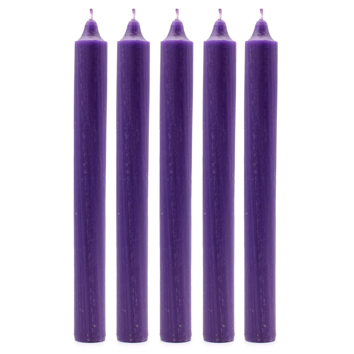 Bougies en vrac de couleur unie - Violet rustique - Lot de 10