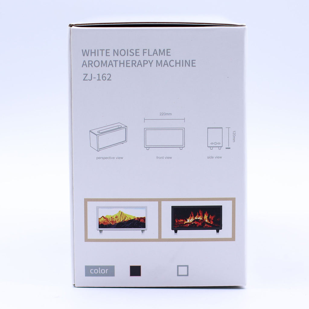 Diffuseur d'arômes avec effet flamme et chants d'oiseaux - USB noir - Couleurs changeantes