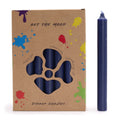 Ensemble de 21 bougies de table de couleur unie - Bleu marine rustique