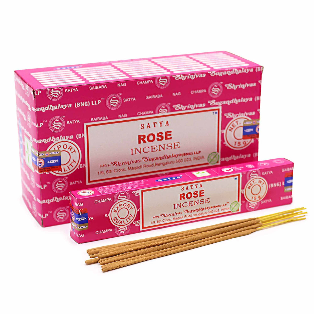 Bâtonnets d'encens Satya 15 g - Rose